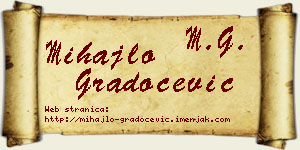 Mihajlo Gradoćević vizit kartica
